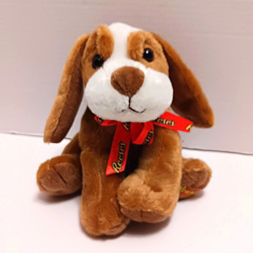 Galerie REESE'S Peanut Butter Cup 6" Ribbon Logo Paw Puppy Dog Plush Animal Toy